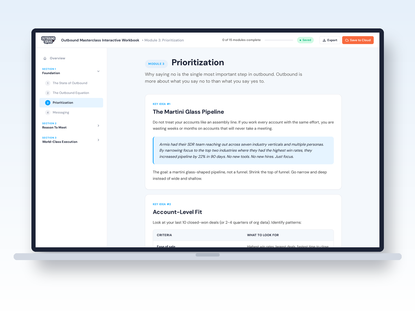Outbound Masterclass Companion Workbook